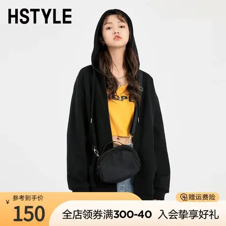 韩都衣舍2023秋装新款运动开衫时尚休闲百搭棒球服ins潮短外套女图片