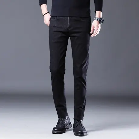 秋季新款小脚牛仔裤男修身弹力长裤春韩版潮流休闲百搭青年男裤潮商品大图