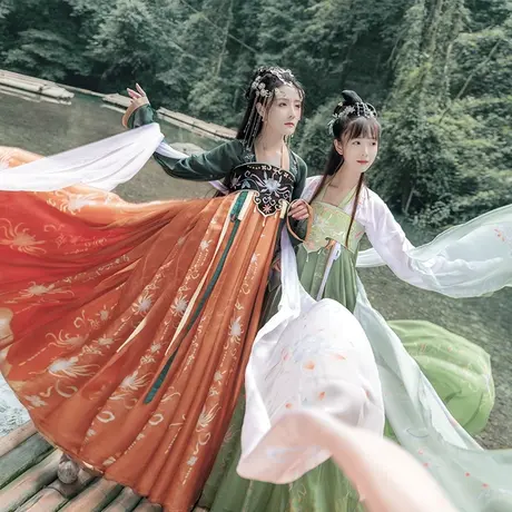 会员限定 芙苋 如梦霓裳原创汉服女齐胸襦裙 绣花6米双层下裙夏季图片