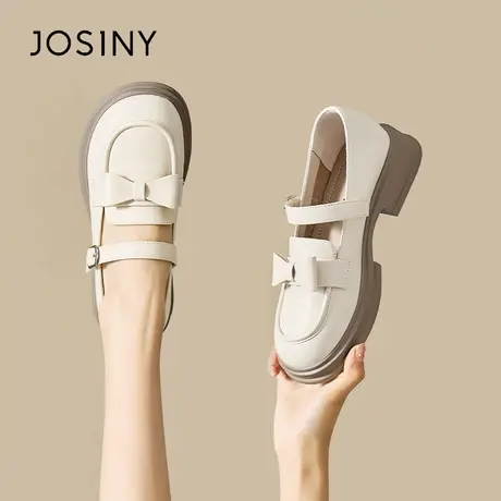 Josiny/卓诗尼日系甜妹~蝴蝶结玛丽珍鞋女夏季2023年新款厚底单鞋商品大图