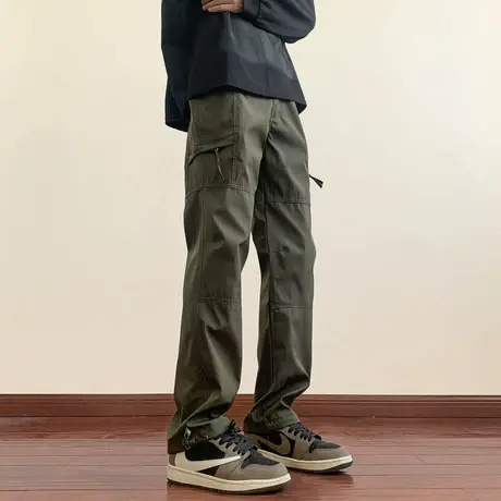 冲锋裤男2024夏季薄款痞帅防水机能工装裤子直筒宽松修身休闲长裤商品大图