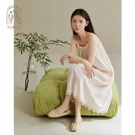 【凉感冰丝】2024睡衣睡裙女士夏季吊带裙简约纯欲缎面轻奢家居服商品大图