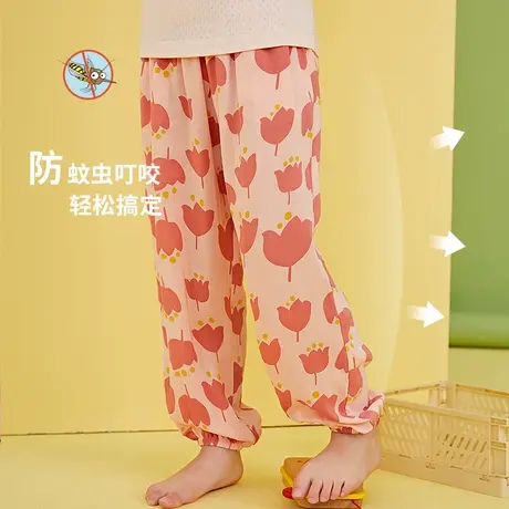 顶瓜瓜儿童休闲裤中大女童防蚊裤顶呱呱夏装宽松舒适版型束脚裤图片
