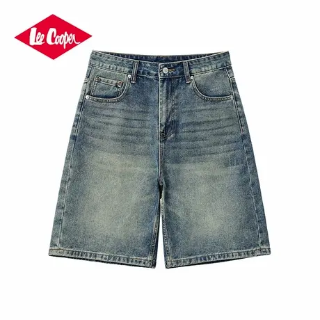 Lee Cooper/李库珀 复古牛仔短裤男夏季直筒宽松显瘦外穿五分中裤商品大图