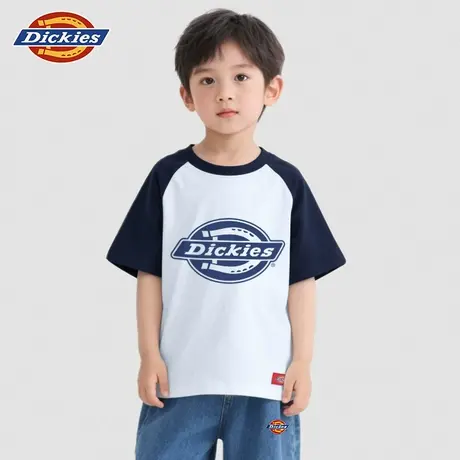 Dickies童装男童短袖t恤男孩撞色插肩袖纯棉体恤儿童拼接半袖潮A商品大图