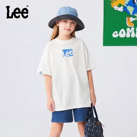 Lee男女童夏季短袖T恤2025新款女孩休闲儿童装夏款上衣中大童夏装图片