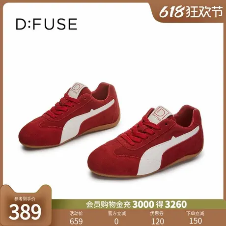 D:Fuse/迪芙斯2024冬季新款复古舒适轻便休闲鞋系带低帮阿甘鞋商品大图