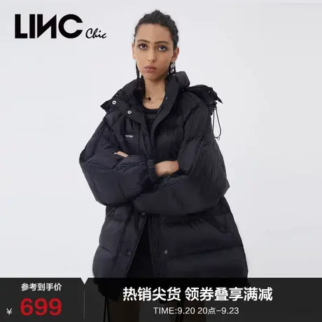 LINCCHIC金羽杰羽绒服女廓形感中长款羽绒服女冬季外套Y21803287商品大图