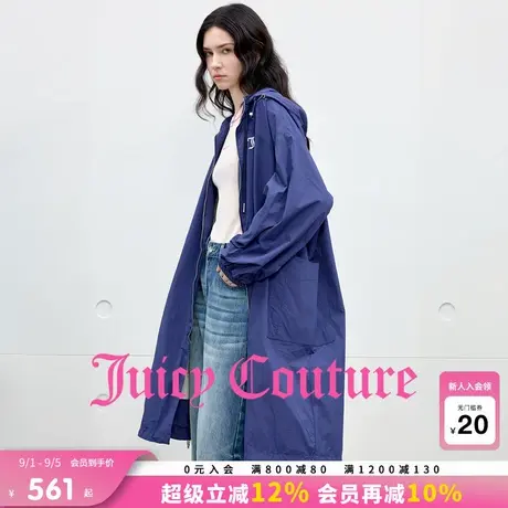 Juicy Couture橘滋外套女2025年秋季新款连帽风衣休闲长款上衣商品大图