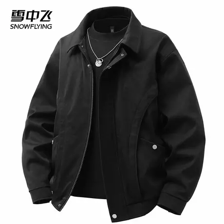 雪中飞夹克2025春夏新款男士翻领宽松休闲户外运动防风夹克衫外套图片
