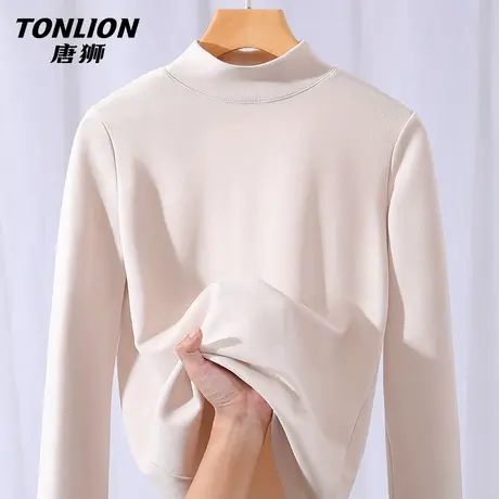 唐狮纯色薄绒打底衫女2026新款秋冬内搭可外穿保暖长袖t恤上衣VB图片