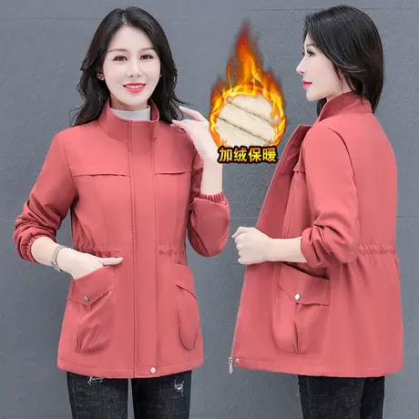 中年女士羊羔毛外套女2022新款加绒加厚秋冬中老年妈妈女装冬季商品大图