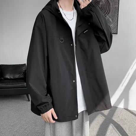 冲锋衣外套男春秋季美式潮牌2024新款机能工装高级感夹克开衫衣服商品大图