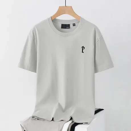 250g重磅t恤男短袖纯棉宽松上衣服夏季美式潮流全棉半袖圆领体恤商品大图