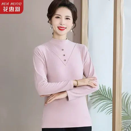 气质针织衫2023秋装新款中年妇女小衫中老年人女装秋冬打底衫上衣商品大图