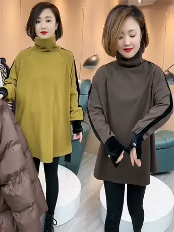 欧货重磅秋冬季新款女装2023高级设计感漂亮红色打底衫穿搭上衣潮商品大图