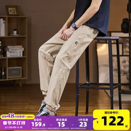 唐狮24春夏新款工装裤男韩版束脚宽松休闲裤长裤子男款潮牌图片