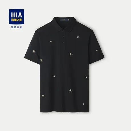 HLA/海澜之家凉感短袖POLO衫2024春夏新款吸湿排汗防晒上衣男图片