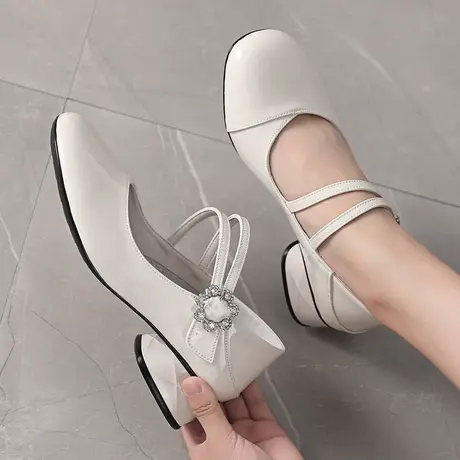 软底小皮鞋女秋季超软不磨脚女鞋新款2023爆款时尚气质真皮显脚小商品大图