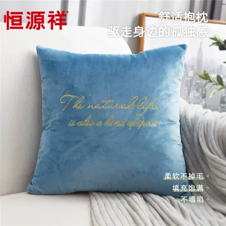 恒源祥抱枕沙发客厅靠垫靠背枕头45*抱枕套简约轻奢床头靠枕车用图片