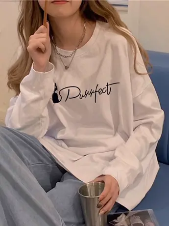 白色洋气内搭打底衫女2023早秋新款欧货女装冬季仿棉长袖t恤上衣商品大图