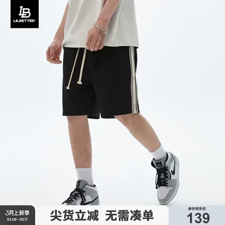 Lilbetter350g重磅短裤男夏新款卫裤运动休闲五分裤潮流直筒裤子图片
