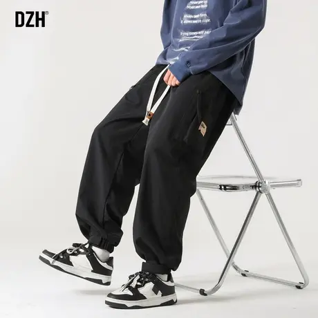 男士黑色休闲裤男秋季速干工装裤男裤休闲宽松裤伐木裤子2023新款商品大图