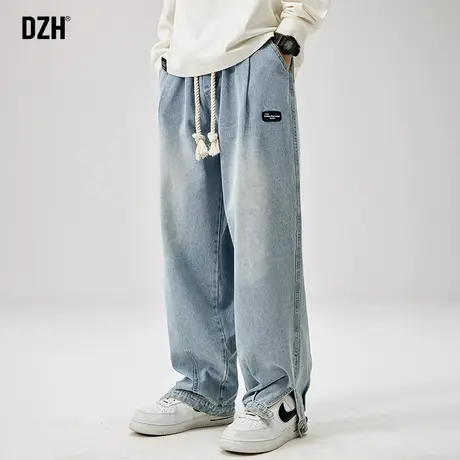 男士美式复古牛仔裤男宽松直筒秋季休闲裤子2023新款老爹裤百搭潮商品大图