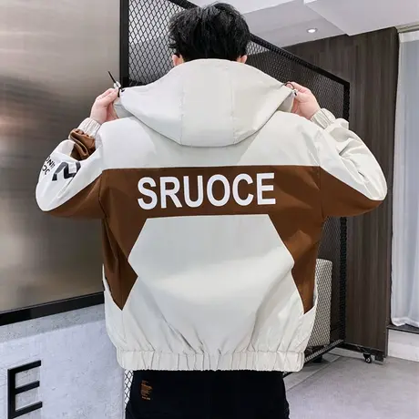 夹克男士春秋季2023新款宽松韩版潮流百搭帅气男装连帽外套上衣服商品大图