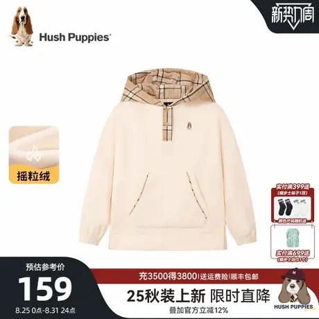 【25秋冬新品】暇步士童装女童加绒卫衣大童休闲儿童保暖套头衫商品大图