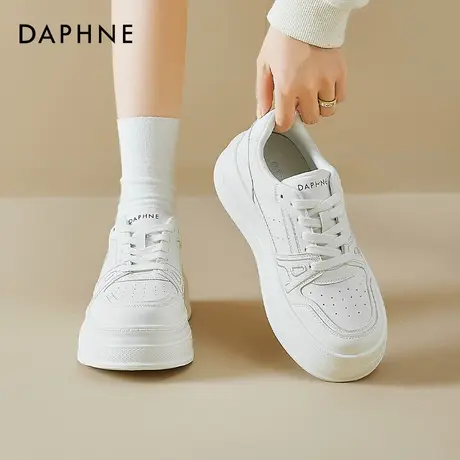 达芙妮厚底小白鞋女2025新款秋季百搭增高运动板鞋软底简约休闲鞋商品大图