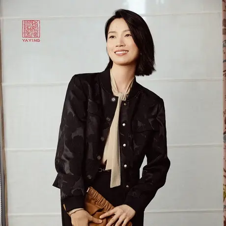 EP雅莹高端系列 国风桑蚕丝礼服牡丹提花夹克外套 秋冬新款1208A图片