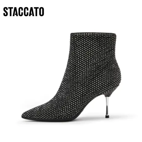 [定制小码33/大码40胖瘦脚]思加图冬星空时装女短靴EQR01DD3A图片