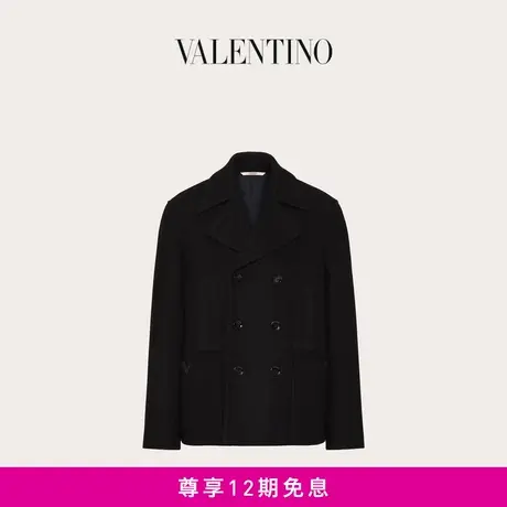 【24期免息】华伦天奴VALENTINO男士V DETAIL羊毛短大衣图片