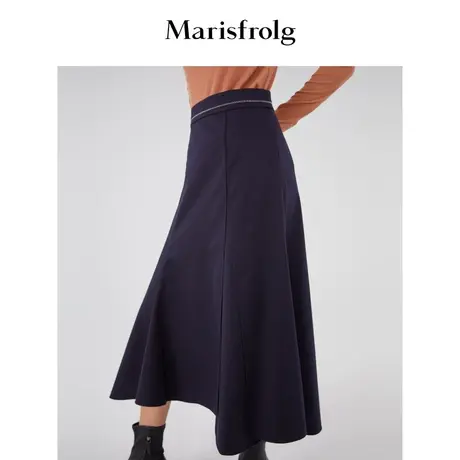 【言选好物】Marisfrolg/玛丝菲尔女装秋季新款黑色半身裙商品大图