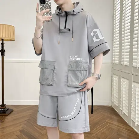 13青少年冰丝短袖t恤男孩12-15岁初高中学生14大童夏季运动套装16商品大图