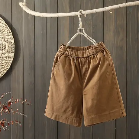 枫谜2021年夏装新简约高腰全棉短裤女宽松显瘦工装裤休闲阔腿裤图片