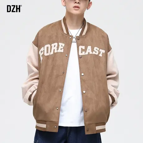 男士麂皮绒棒球服男秋季潮牌高级感男装外套男款情侣美式夹克上衣商品大图