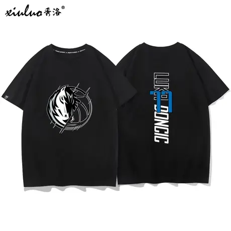 秀洛诺维斯基t恤男短袖独行侠卢卡东契奇波神篮球运动训练打底衫商品大图