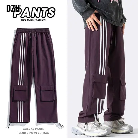 男生美式工装裤子男2024年新款春季直筒裤休闲长裤机能冲锋裤男裤商品大图