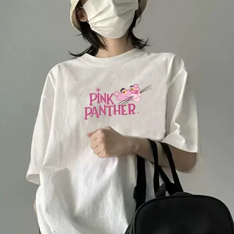 美式正肩短袖t恤女设计感小众2023年新款夏季ins潮牌纯棉宽松上衣商品大图