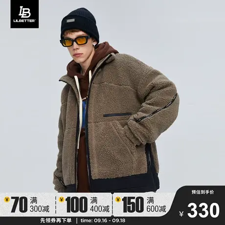 Lilbetter棉服男款仿羊羔毛冬装潮流棉衣新款棉袄宽松冬季外套LB商品大图