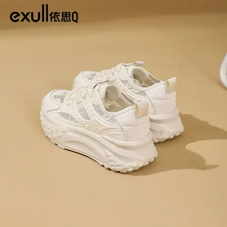 依思q老爹鞋女款秋款2024新款网面透气厚底鞋子显脚小休闲运动鞋商品大图