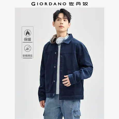 佐丹奴外套男装纯棉灯芯绒工装口袋翻领梭织夹克外套 01074691商品大图
