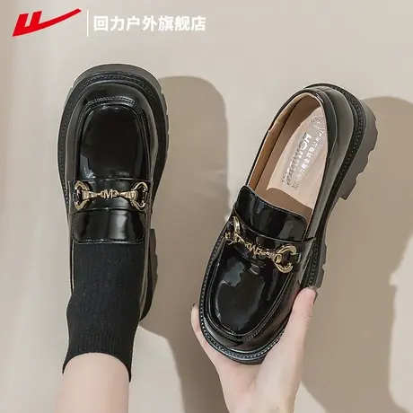 回力乐福鞋女2025夏季新款厚底小个子增高英伦玛丽珍女鞋小皮鞋女商品大图