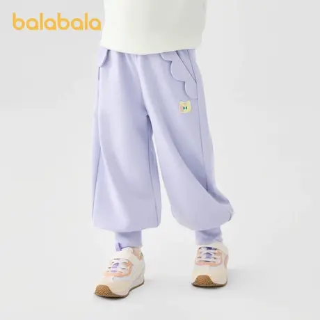 巴拉巴拉女童裤子宝宝运动裤秋装2024新款童装儿童宽松卫裤长裤潮商品大图