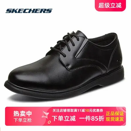 斯凯奇2024秋季新款低帮系带男子运动休闲鞋商务鞋皮鞋男65075商品大图