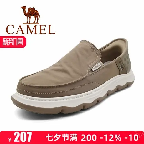 Camel/骆驼男鞋2025秋季新款透气软底舒适一脚蹬休闲防滑爸爸布鞋商品大图