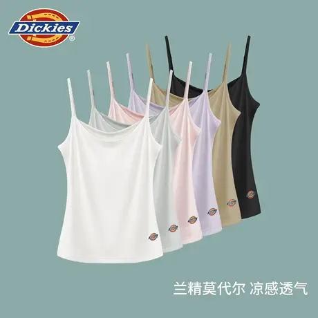 Dickies吊带背心女2025新款夏季韩版基础款简约纯色修身百搭打底商品大图