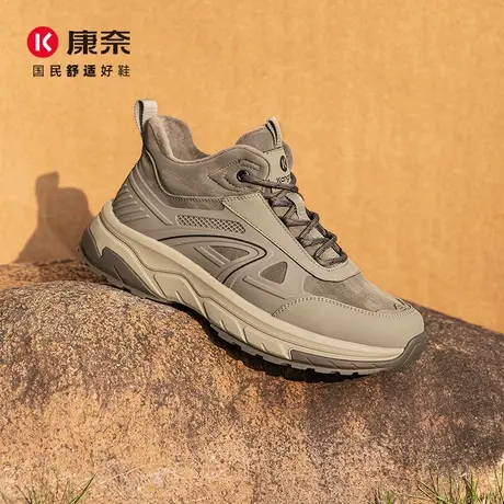 康奈男鞋冬季复古潮流运动休闲深口棉鞋户外登山步行休闲靴商品大图